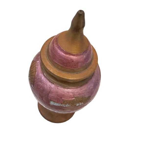 Vintage Brass Ginger Jar Purple Sea Creature Themed Enamel Lidded 7in
Preloved - Picture 4 of 10